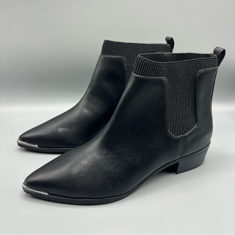 Worthington Memory Foam Low Heel Faux Leather Boots Women’s Size 10M Black